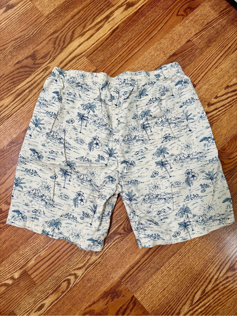 GAP Men’s Shorts with Navy Island Print - Picture 2 of 3